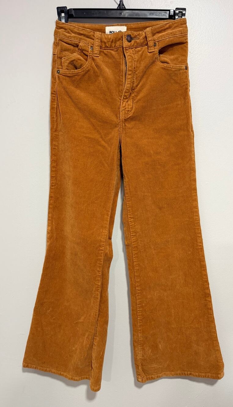 Rolla's Eastcoast Crop Flare pants in Caramel corduroy Size 26